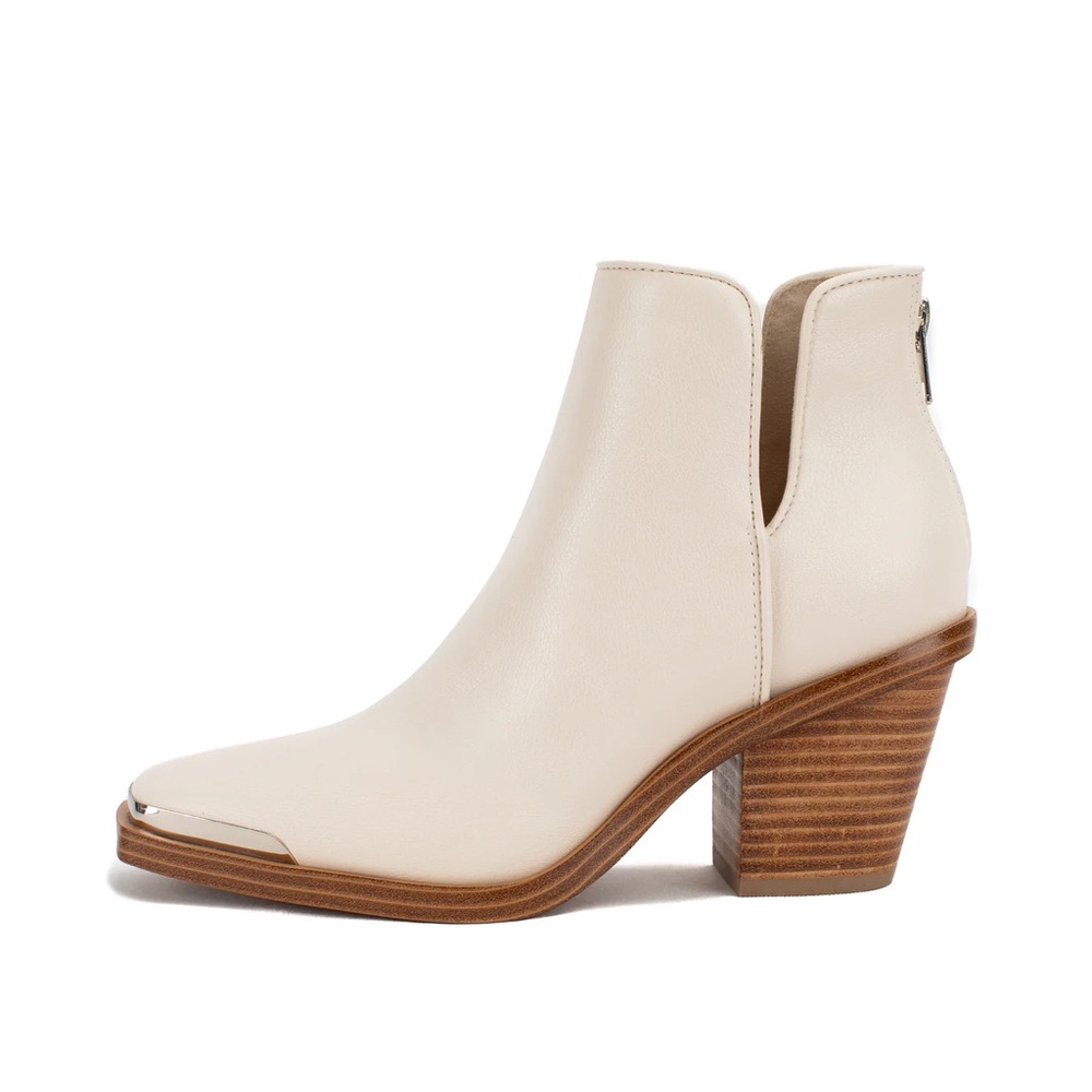 Yellow Box Cream Heeled Boots